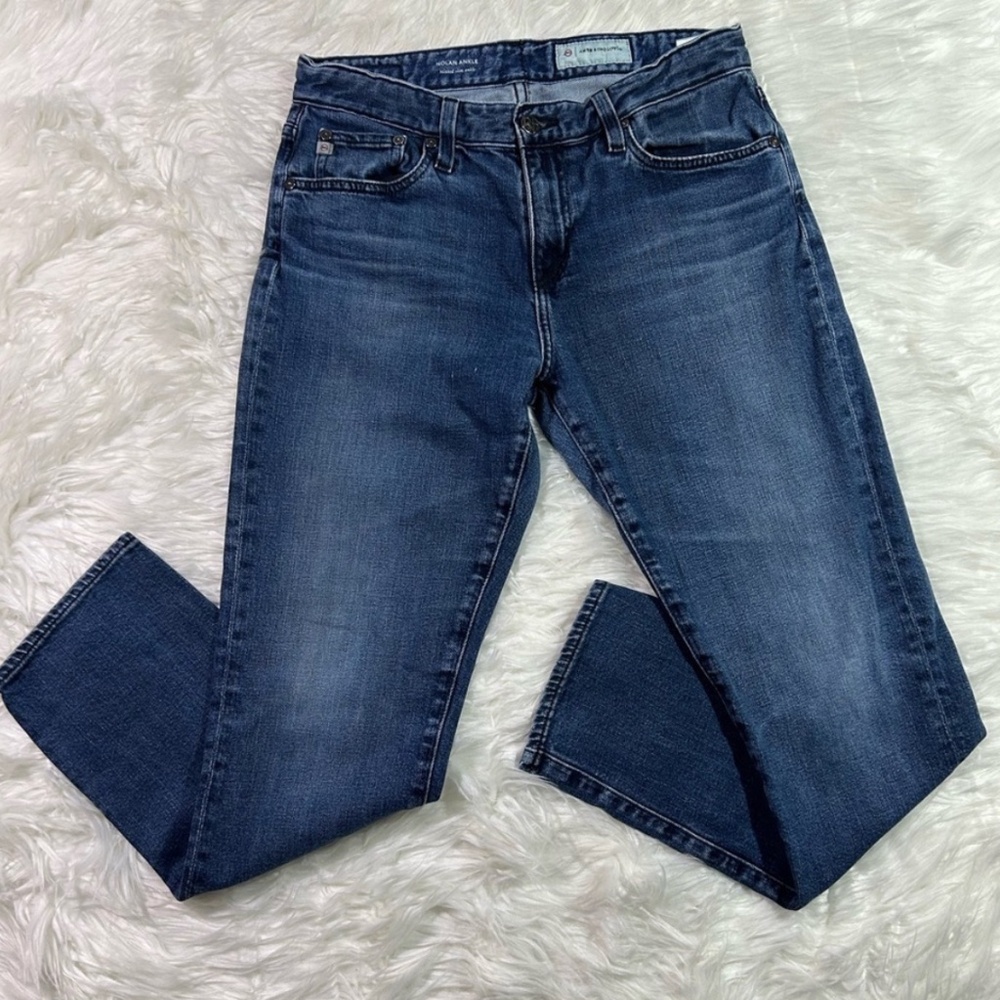 AG Nolan Relaxed Slim Mid Rise Ankle Jeans